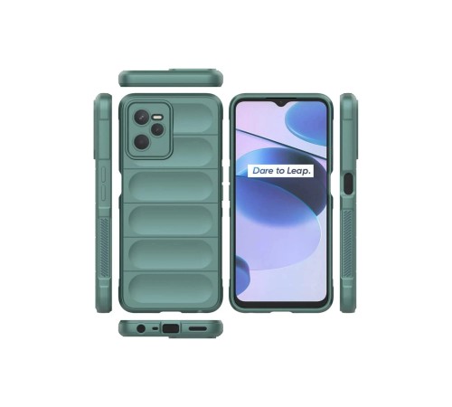 Realme C35 Kılıf Optimum Silikon - Koyu Yeşil