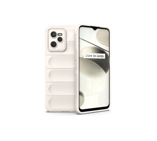 Realme C35 Kılıf Optimum Silikon - Krem