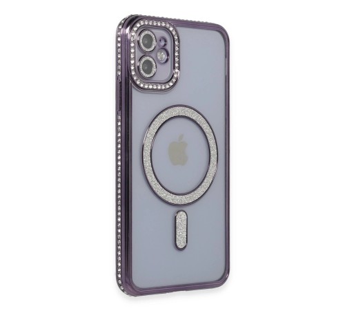 iPhone 11 Kılıf Joke Simli Magneticsafe Kılıf - Derin Mor iPhone 11 Kılıf Joke Simli Magneticsafe Kılıf - Derin Mor
