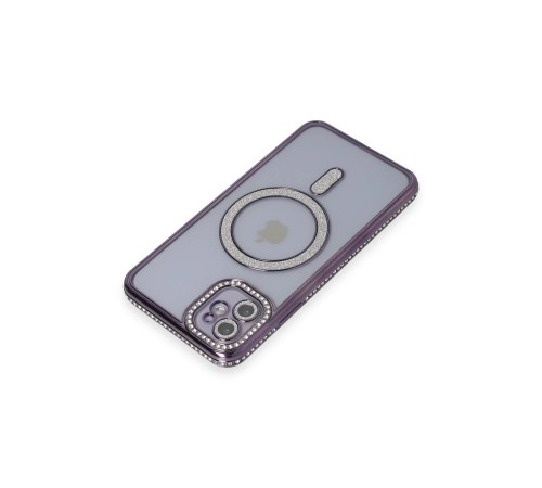 iPhone 11 Kılıf Joke Simli Magneticsafe Kılıf - Derin Mor iPhone 11 Kılıf Joke Simli Magneticsafe Kılıf - Derin Mor