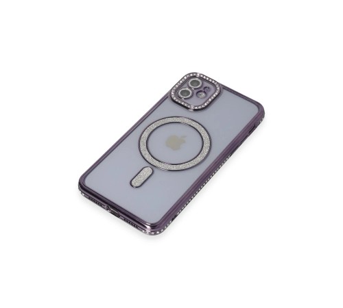 iPhone 11 Kılıf Joke Simli Magneticsafe Kılıf - Derin Mor iPhone 11 Kılıf Joke Simli Magneticsafe Kılıf - Derin Mor