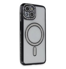 iPhone 14 Kılıf Joke Simli Magneticsafe Kılıf - Siyah
