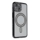 iPhone 14 Kılıf Joke Simli Magneticsafe Kılıf - Siyah