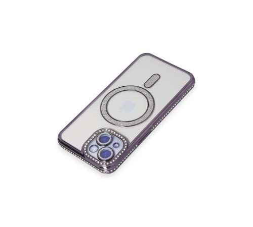 iPhone 14 Kılıf Joke Simli Magneticsafe Kılıf - Derin Mor iPhone 14 Kılıf Joke Simli Magneticsafe Kılıf - Derin Mor