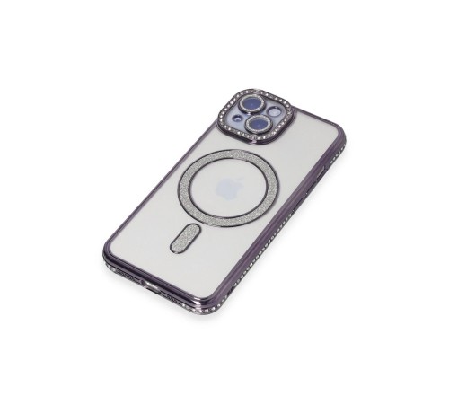 iPhone 14 Kılıf Joke Simli Magneticsafe Kılıf - Derin Mor iPhone 14 Kılıf Joke Simli Magneticsafe Kılıf - Derin Mor