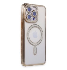 iPhone 14 Pro Kılıf Joke Simli Magneticsafe Kılıf - Gold