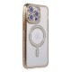 iPhone 14 Pro Kılıf Joke Simli Magneticsafe Kılıf - Gold