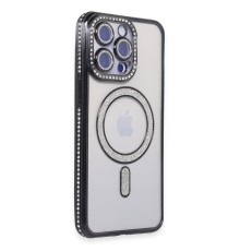iPhone 14 Pro Max Kılıf Joke Simli Magneticsafe Kılıf - Siyah