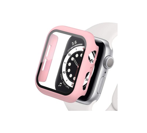 Apple Watch 44mm Camlı Kasa Ekran Koruyucu - Rose Apple Watch 44mm Camlı Kasa Ekran Koruyucu - Rose