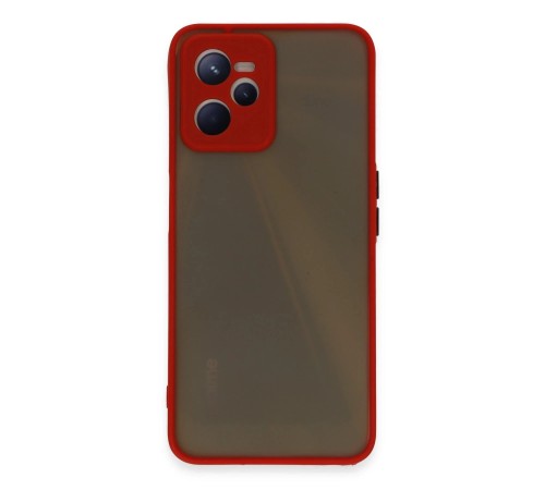 Realme C35 Kılıf Montreal Silikon Kapak - Kırmızı Realme C35 Kılıf Montreal Silikon Kapak - Kırmızı