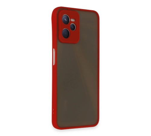 Realme C35 Kılıf Montreal Silikon Kapak - Kırmızı Realme C35 Kılıf Montreal Silikon Kapak - Kırmızı