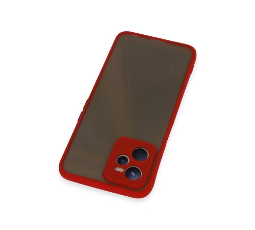 Realme C35 Kılıf Montreal Silikon Kapak - Kırmızı Realme C35 Kılıf Montreal Silikon Kapak - Kırmızı