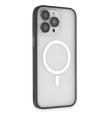 iPhone 14 Pro Max Kılıf Martin Lens Magneticsafe Kapak - Siyah