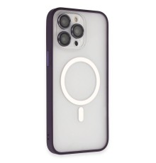 iPhone 14 Pro Max Kılıf Martin Lens Magneticsafe Kapak - Derin Mor