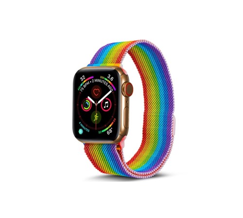 Apple Watch 38mm Metal Mıknatıslı Kordon - Gökkuşağı
