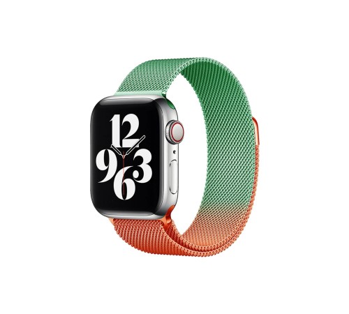 Apple Watch 38mm Metal Mıknatıslı Kordon - Turuncu-Yeşil Apple Watch 38mm Metal Mıknatıslı Kordon - Turuncu-Yeşil