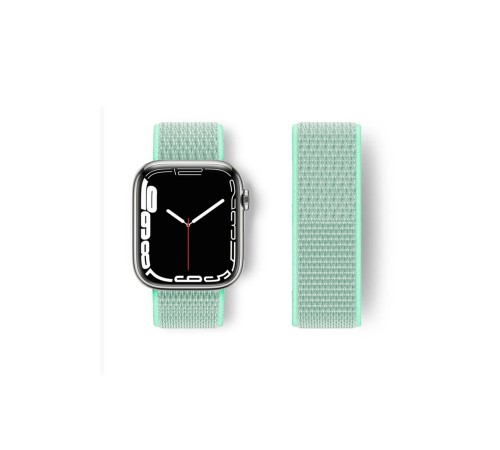 Apple Watch 38mm Hasırlı Cırtcırtlı Kordon - Turkuaz Apple Watch 38mm Hasırlı Cırtcırtlı Kordon - Turkuaz