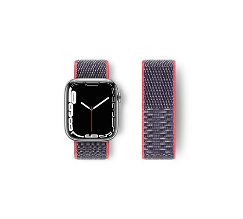 Apple Watch 42mm Hasırlı Cırtcırtlı Kordon - Pembe