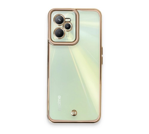 Realme C35 Kılıf Liva Lens Silikon - Pudra Realme C35 Kılıf Liva Lens Silikon - Pudra