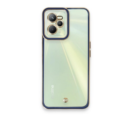 Realme C35 Kılıf Liva Lens Silikon - Mavi Realme C35 Kılıf Liva Lens Silikon - Mavi