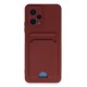 Xiaomi Poco X5 5G Kılıf Kelvin Kartvizitli Silikon - Bordo
