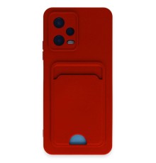 Xiaomi Poco X5 5G Kılıf Kelvin Kartvizitli Silikon - Kırmızı