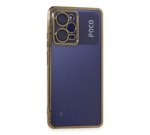 Xiaomi Poco X5 Pro 5G Kılıf Razer Lensli Silikon - Gold