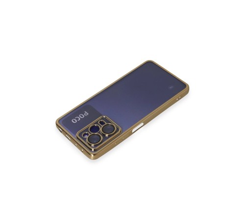 Xiaomi Poco X5 Pro 5G Kılıf Razer Lensli Silikon - Gold