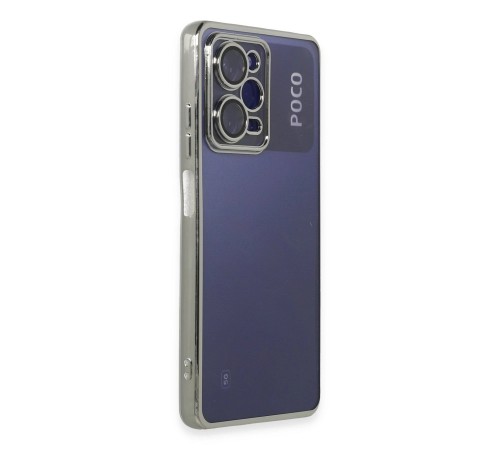 Xiaomi Poco X5 Pro 5G Kılıf Razer Lensli Silikon - Gümüş