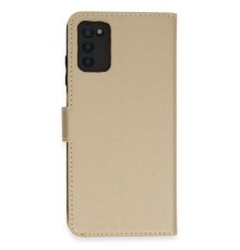 Samsung Galaxy A03S Kılıf Trend S Plus Kapaklı Kılıf - Gold