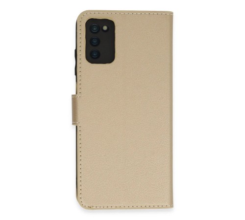 Samsung Galaxy A03S Kılıf Trend S Plus Kapaklı Kılıf - Gold
