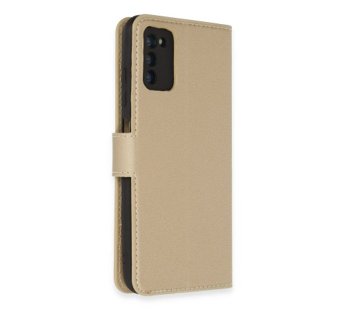 Samsung Galaxy A03S Kılıf Trend S Plus Kapaklı Kılıf - Gold