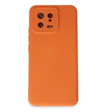 Xiaomi Mi 13 Kılıf Nano içi Kadife Silikon - Turuncu