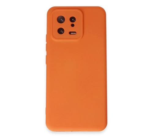 Xiaomi Mi 13 Kılıf Nano içi Kadife Silikon - Turuncu Xiaomi Mi 13 Kılıf Nano içi Kadife Silikon - Turuncu
