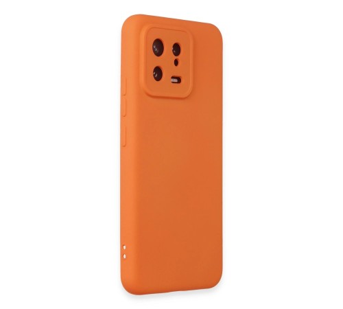 Xiaomi Mi 13 Kılıf Nano içi Kadife Silikon - Turuncu Xiaomi Mi 13 Kılıf Nano içi Kadife Silikon - Turuncu