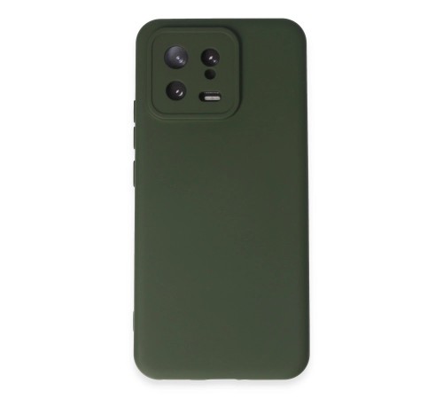 Xiaomi Mi 13 Kılıf Nano içi Kadife Silikon - Koyu Yeşil Xiaomi Mi 13 Kılıf Nano içi Kadife Silikon - Koyu Yeşil
