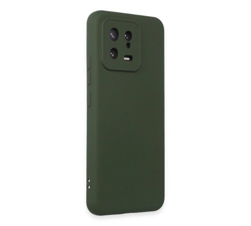 Xiaomi Mi 13 Kılıf Nano içi Kadife Silikon - Koyu Yeşil Xiaomi Mi 13 Kılıf Nano içi Kadife Silikon - Koyu Yeşil
