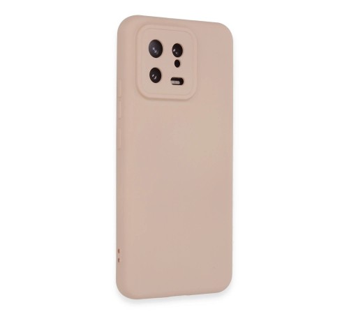 Xiaomi Mi 13 Kılıf Nano içi Kadife Silikon - Pudra Xiaomi Mi 13 Kılıf Nano içi Kadife Silikon - Pudra