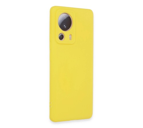 Xiaomi Mi 13 Lite Kılıf Nano içi Kadife Silikon - Sarı Xiaomi Mi 13 Lite Kılıf Nano içi Kadife Silikon - Sarı