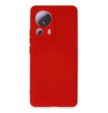 Xiaomi Mi 13 Lite Kılıf Nano içi Kadife Silikon - Kırmızı