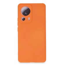 Xiaomi Mi 13 Lite Kılıf Nano içi Kadife Silikon - Turuncu
