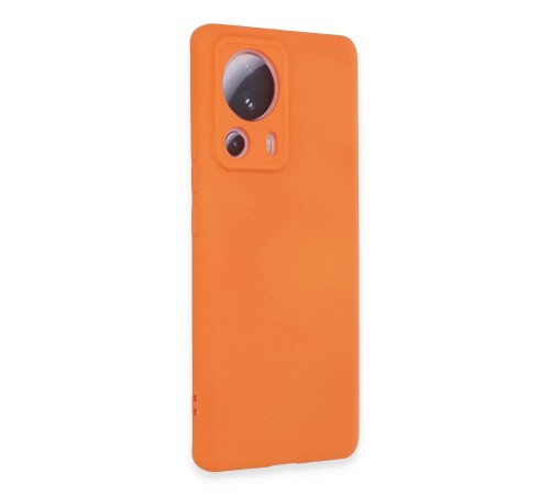 Xiaomi Mi 13 Lite Kılıf Nano içi Kadife Silikon - Turuncu Xiaomi Mi 13 Lite Kılıf Nano içi Kadife Silikon - Turuncu