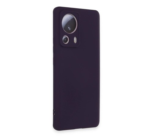 Xiaomi Mi 13 Lite Kılıf Nano içi Kadife Silikon - Mor Xiaomi Mi 13 Lite Kılıf Nano içi Kadife Silikon - Mor