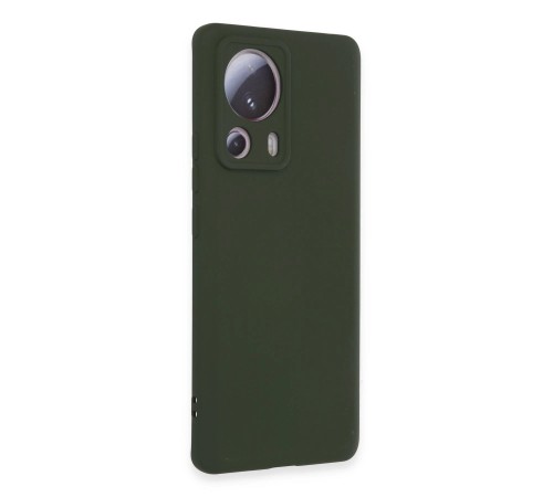 Xiaomi Mi 13 Lite Kılıf Nano içi Kadife Silikon - Koyu Yeşil Xiaomi Mi 13 Lite Kılıf Nano içi Kadife Silikon - Koyu Yeşil