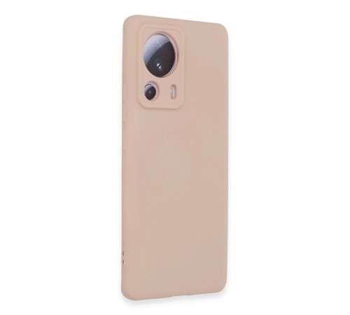 Xiaomi Mi 13 Lite Kılıf Nano içi Kadife Silikon - Pudra Xiaomi Mi 13 Lite Kılıf Nano içi Kadife Silikon - Pudra