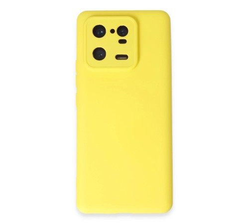 Xiaomi Mi 13 Pro Kılıf Nano içi Kadife Silikon - Sarı Xiaomi Mi 13 Pro Kılıf Nano içi Kadife Silikon - Sarı