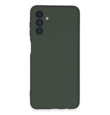 Samsung Galaxy A24 4G Kılıf Nano içi Kadife Silikon - Koyu Yeşil