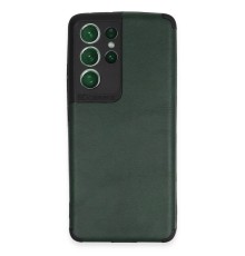 Samsung Galaxy S21 Ultra Kılıf Loop Deri Silikon - Yeşil