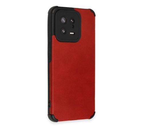 Xiaomi Mi 13 Kılıf Loop Deri Silikon - Kırmızı