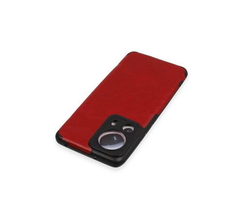 Xiaomi Mi 13 Lite Kılıf Loop Deri Silikon - Kırmızı